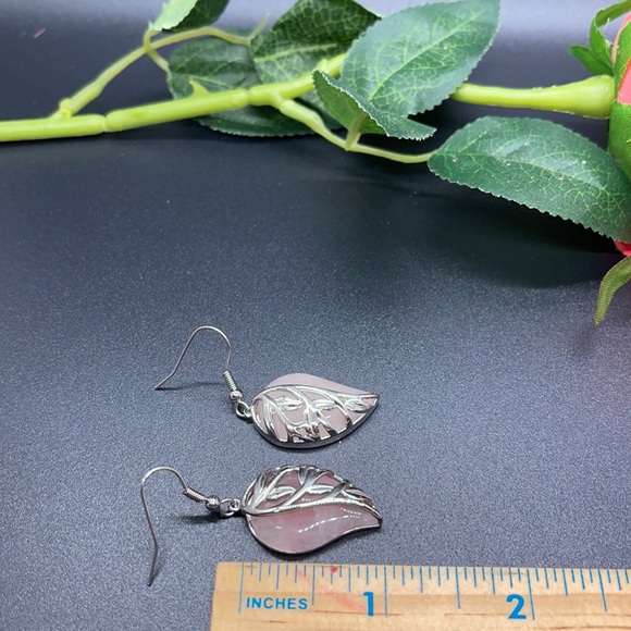 Rose Quartz Garden Necklace Earring Bracelet set - Picture 12 of 12